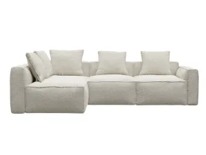 Riley Apt Boucle Ivory Corner Modular Sofa LAF Terminal - 4 Seater by James Lane, a Sofas for sale on Style Sourcebook