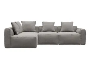 Riley Apt Boucle Pumice Corner Modular Sofa LAF Terminal - 4 Seater by James Lane, a Sofas for sale on Style Sourcebook