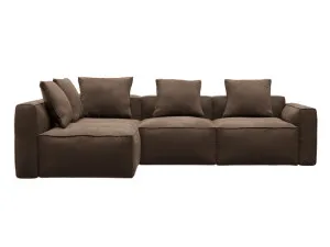 Riley Apt Muse Chocolate Corner Modular Sofa LAF Terminal - 4 Seater by James Lane, a Sofas for sale on Style Sourcebook
