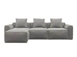Riley Apt Boucle Pumice Modular Sofa with Ottoman - 3 Seater by James Lane, a Sofas for sale on Style Sourcebook