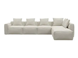 Riley Apt Boucle Ivory Modular Sofa RAF Terminal - 6 Seater by James Lane, a Sofas for sale on Style Sourcebook