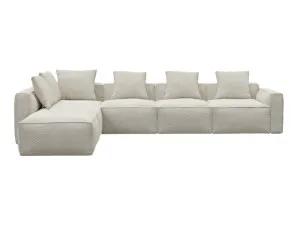 Riley Apt Boucle Ivory Modular Sofa LAF Terminal - 6 Seater by James Lane, a Sofas for sale on Style Sourcebook