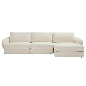 Esme Kent Bisque Chaise Sofa Right Facing - 3 Seater by James Lane, a Sofas for sale on Style Sourcebook