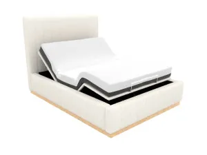 Brentwood Adjustable Bed Boucle Ivory by James Lane, a Beds & Bed Frames for sale on Style Sourcebook