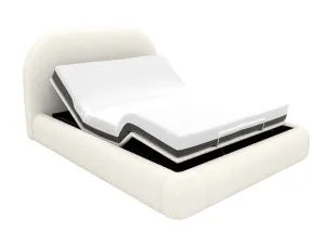 Capri Bed Boucle Ivory Adjustable Base Queen by James Lane, a Beds & Bed Frames for sale on Style Sourcebook