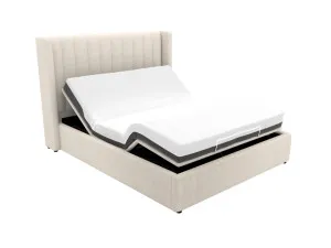Isabella Bed View Cream Adjustable Base King by James Lane, a Beds & Bed Frames for sale on Style Sourcebook