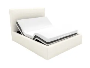 Willow Adjustable Bed Boucle Ivory by James Lane, a Beds & Bed Frames for sale on Style Sourcebook