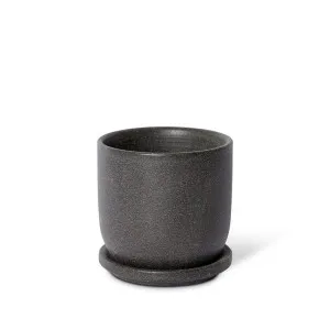 Allegra Pot w. Saucer Black - 12cm by Elme Living, a Plant Holders for sale on Style Sourcebook