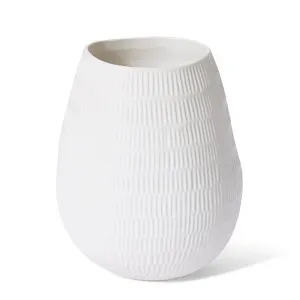 Juana Vase White - 26cm by Elme Living, a Vases & Jars for sale on Style Sourcebook