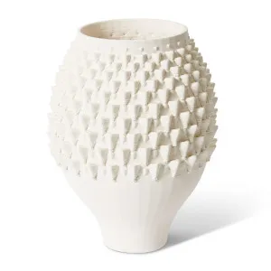 Kathari Vessel Ivory - 43cm by Elme Living, a Vases & Jars for sale on Style Sourcebook