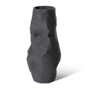 Lwazi Vessel Black - 48cm by Elme Living, a Vases & Jars for sale on Style Sourcebook