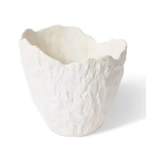 Pandya Vessel Ivory - 26cm by Elme Living, a Vases & Jars for sale on Style Sourcebook