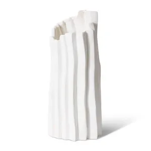 Phenyo Vessel Ivory - 49cm by Elme Living, a Vases & Jars for sale on Style Sourcebook