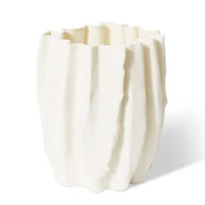 Ronika Vase White - 25cm by Elme Living, a Vases & Jars for sale on Style Sourcebook