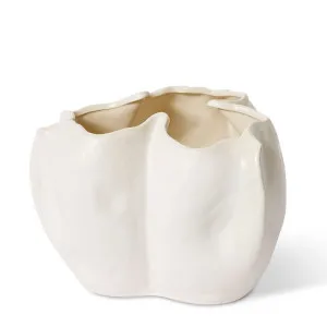 Zilia Bowl Ivory - 23cm by Elme Living, a Vases & Jars for sale on Style Sourcebook