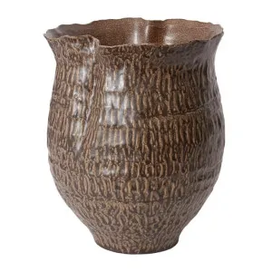 Luciano Porcelain Dark Brown Vase - 41cm by James Lane, a Vases & Jars for sale on Style Sourcebook