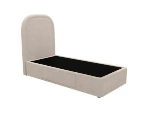 Libby Zenith Storage Drawer Bed Boucle Pumice King Single by James Lane, a Beds & Bed Frames for sale on Style Sourcebook
