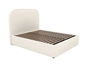 Libby Leo Gas Lift Bed Boucle Ivory King by James Lane, a Beds & Bed Frames for sale on Style Sourcebook