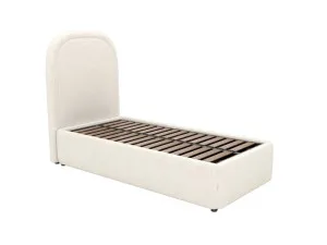 Libby Leo Gas Lift Bed Boucle Ivory King Single by James Lane, a Beds & Bed Frames for sale on Style Sourcebook