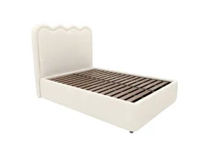 Miley Leo Gas Lift Bed Boucle Ivory King by James Lane, a Beds & Bed Frames for sale on Style Sourcebook
