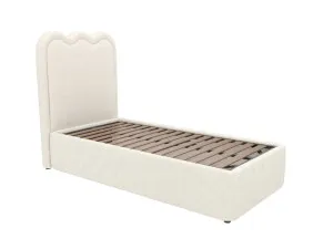 Miley Leo Gas Lift Bed Boucle Ivory Single by James Lane, a Beds & Bed Frames for sale on Style Sourcebook