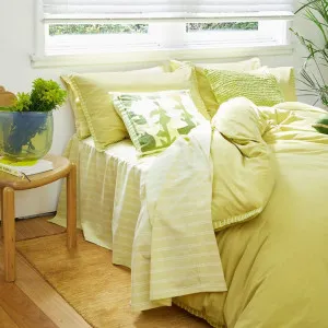 Blanket Stitch Lime Quilt Cover Set by Kas Australia, a Quilts & Bedspreads for sale on Style Sourcebook
