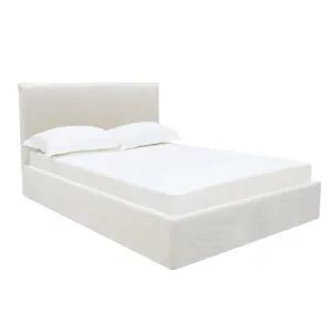 Noosa Linen Ecru Gas Lift Bed by James Lane, a Beds & Bed Frames for sale on Style Sourcebook