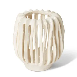 Onyeka Tall Candle Holder White - 17cm by Elme Living, a Candle Holders for sale on Style Sourcebook