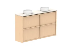 Eli Ensuite 1500 All Drawer Double Bowl Vanity, Floor Mount, Blonde Oak by ADP, a Vanities for sale on Style Sourcebook