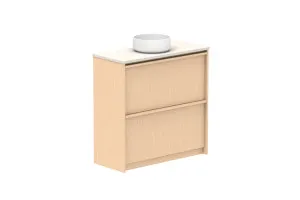 Eli Ensuite 900 All Drawer Centre Bowl Vanity, Floor Mount, Blonde Oak by ADP, a Vanities for sale on Style Sourcebook