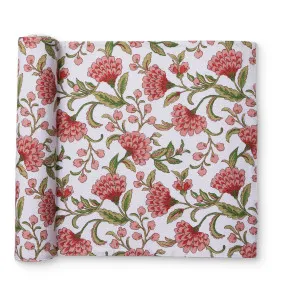 Georgia Pink and Green Cotton Table Runner 35x200cm by Madras Link, a Table Cloths & Runners for sale on Style Sourcebook