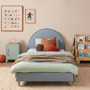 Imogen King Single Bed - Blue - Soft Blue - Mocka by Mocka., a Beds & Bed Frames for sale on Style Sourcebook