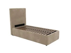 Havana Leo Gas Lift Bed Muse Soft Brown Single by James Lane, a Beds & Bed Frames for sale on Style Sourcebook