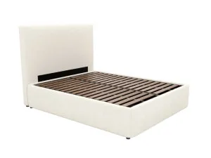 Havana Leo Gas Lift Bed Boucle Ivory King by James Lane, a Beds & Bed Frames for sale on Style Sourcebook
