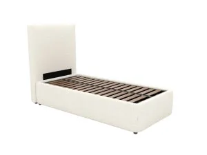 Havana Leo Gas Lift Bed Boucle Ivory King Single by James Lane, a Beds & Bed Frames for sale on Style Sourcebook