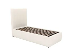 Valor Leo Gas Lift Bed Boucle Ivory King Single by James Lane, a Beds & Bed Frames for sale on Style Sourcebook