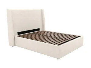 Wing Leo Gas Lift Bed Noa Fog Queen by James Lane, a Beds & Bed Frames for sale on Style Sourcebook