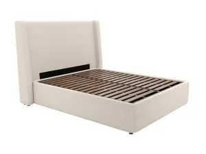 Wing Leo Gas Lift Bed View Cream King by James Lane, a Beds & Bed Frames for sale on Style Sourcebook