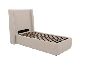 Wing Leo Gas Lift Bed Boucle Pumice King Single by James Lane, a Beds & Bed Frames for sale on Style Sourcebook