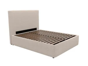 Havana Leo Gas Lift Bed Boucle Pumice by James Lane, a Beds & Bed Frames for sale on Style Sourcebook