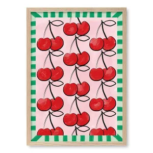 Sweet Cherry Pattern Wall Art Print by Elena Ristova by Profile Australia, a Prints for sale on Style Sourcebook