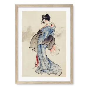 Woman Wearing Kimono - Hokusai Art Print by Profile Australia, a Prints for sale on Style Sourcebook