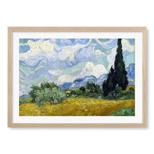 A Wheatfield with Cypresses - Vincent van Gogh Art Print by Profile Australia, a Prints for sale on Style Sourcebook