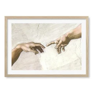 The Creation of Adam: The Touch - Michelangelo Art Print by Profile Australia, a Prints for sale on Style Sourcebook