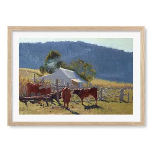 Milking Time - Araluen Valley - Elioth Gruner Art Print by Profile Australia, a Prints for sale on Style Sourcebook
