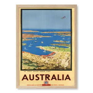 Sydney Harbour Australia Vintage Travel Poster Print by Profile Australia, a Prints for sale on Style Sourcebook
