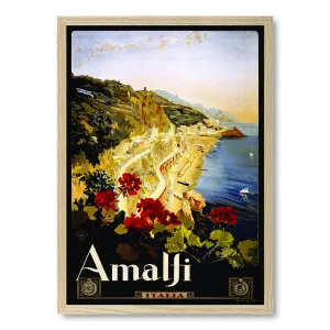 Amalfi Italia Vintage Travel Poster Print by Profile Australia, a Prints for sale on Style Sourcebook