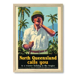 North Queensland Tropics Vintage Travel Poster Print by Profile Australia, a Prints for sale on Style Sourcebook