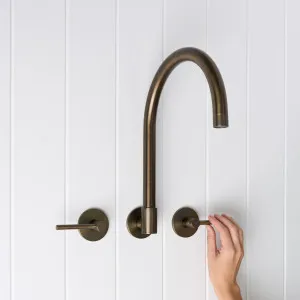 Sydney Swivel Spout + Double Handle Taps Antique Brass, Yabby, Antique Brass, Bathroom Tap by Yabby, a Bathroom Taps & Mixers for sale on Style Sourcebook