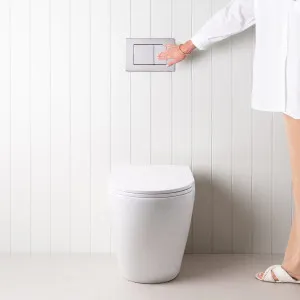 Angled In-Wall Toilet With Rectangle Chrome Buttons for Yabby by Yabby, a Toilets & Bidets for sale on Style Sourcebook